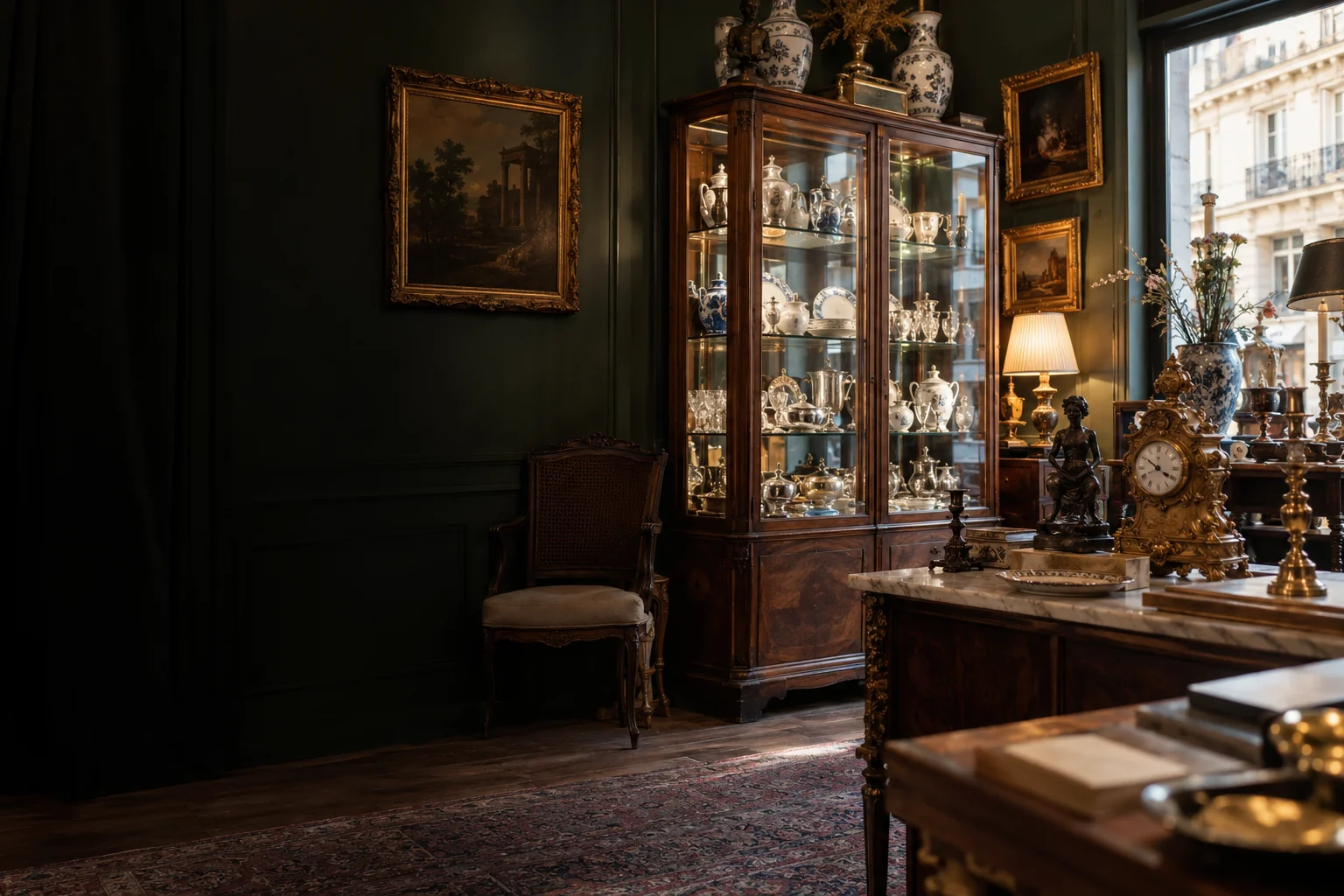 Baptiste Murier, de dos, à la brocante